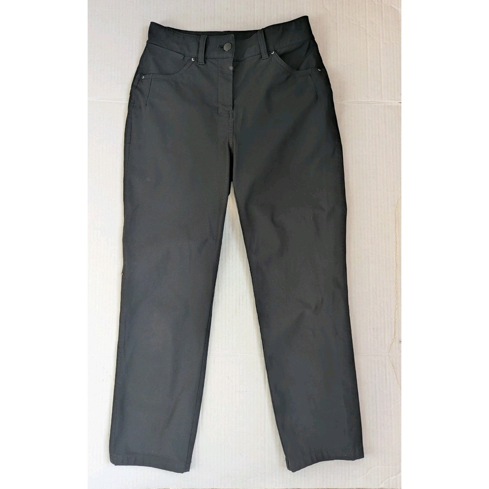 Lululemon Crop Pants Women's 2 Black Stretch Pockets